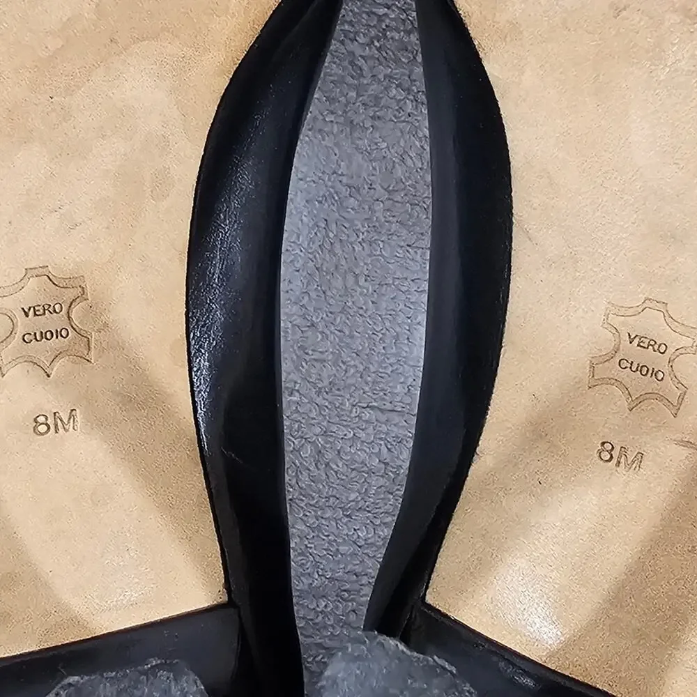 Via Spiga Classic Black Leather Pumps Heels Size 8M